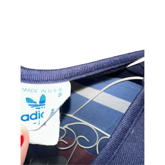 VINTAGE Y2K ADIDAS Men’s size Large T-Shirt Crew Neck SHIRT SHORT SLEEVE blue - Picture 3 of 7